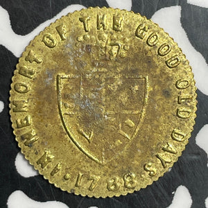 1788 Great Britain George III Spade 1/2 Guinea Gaming Token Lot#T2708