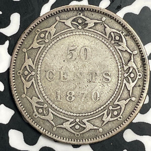 1870 Newfoundland 50 Cents Lot#T0205 Silver!