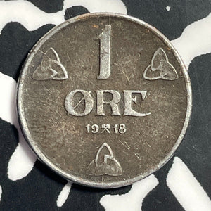 1918 Norway 1 Ore Lot#E8464