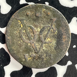 1753 Netherlands East Indies 1/2 Duit Half Duit Lot#T7350