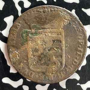 1790-H Luxembourg 1 Sol Lot#T7390 Scarce! Obverse Scratch