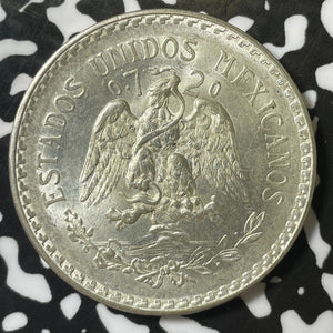 1944 Mexico 1 Peso Lot#E5020 Silver! High Grade! Beautiful!