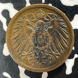 1904-F Germany 2 Pfennig Lot#T4237 Better Date