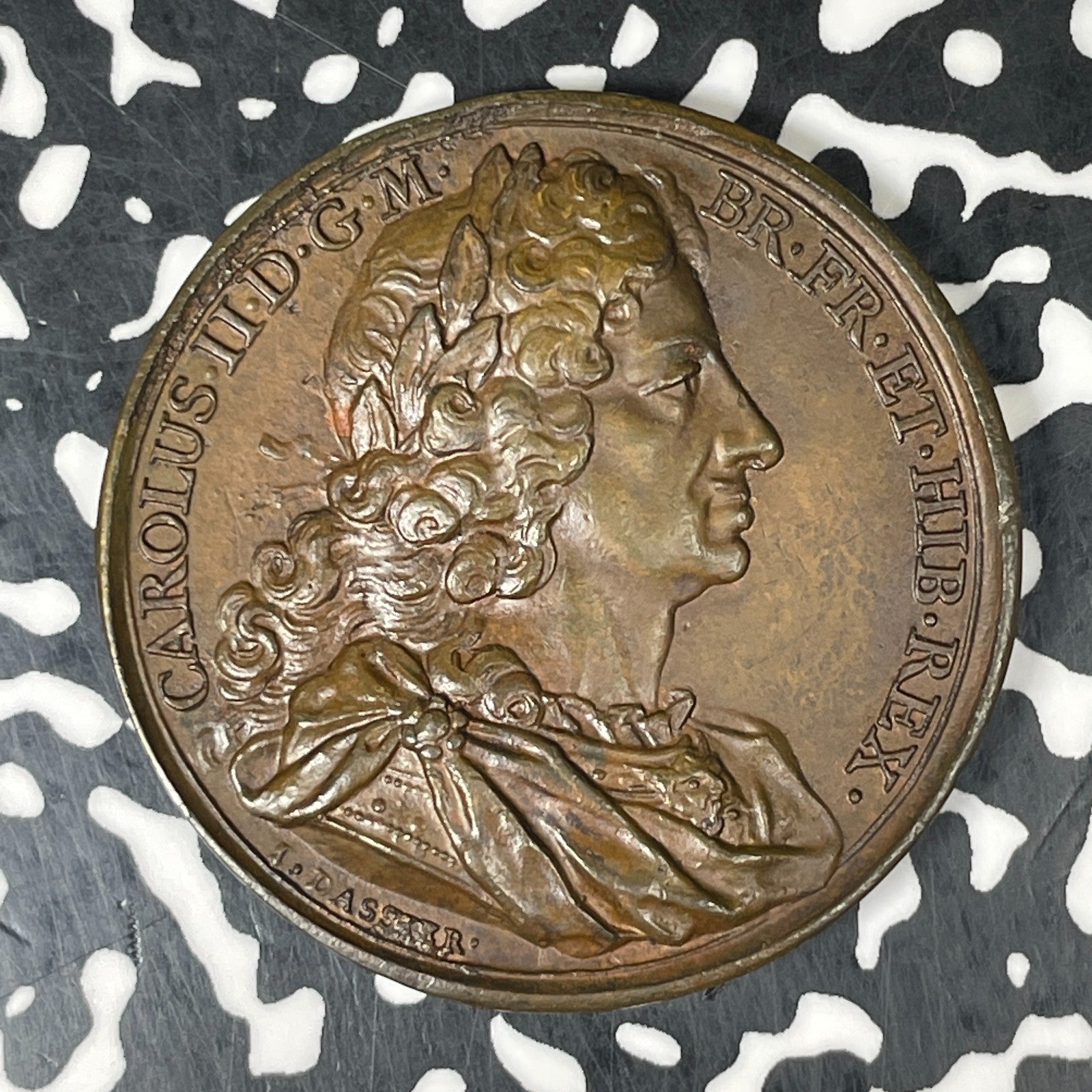(1731) Great Britain Charles II Medal By Dassier Lot#JM0534 Eimer-526, 40mm