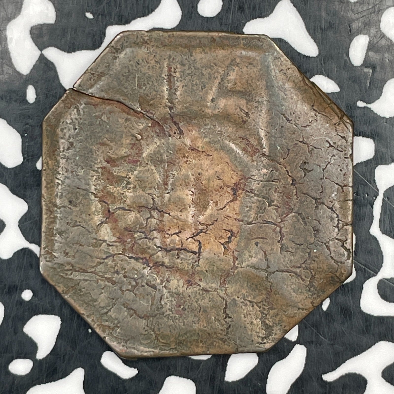 1680 Germany Anhalt-Zerbst Excise Mark Token Lot#JM2394 Scarce! Flan Crack.