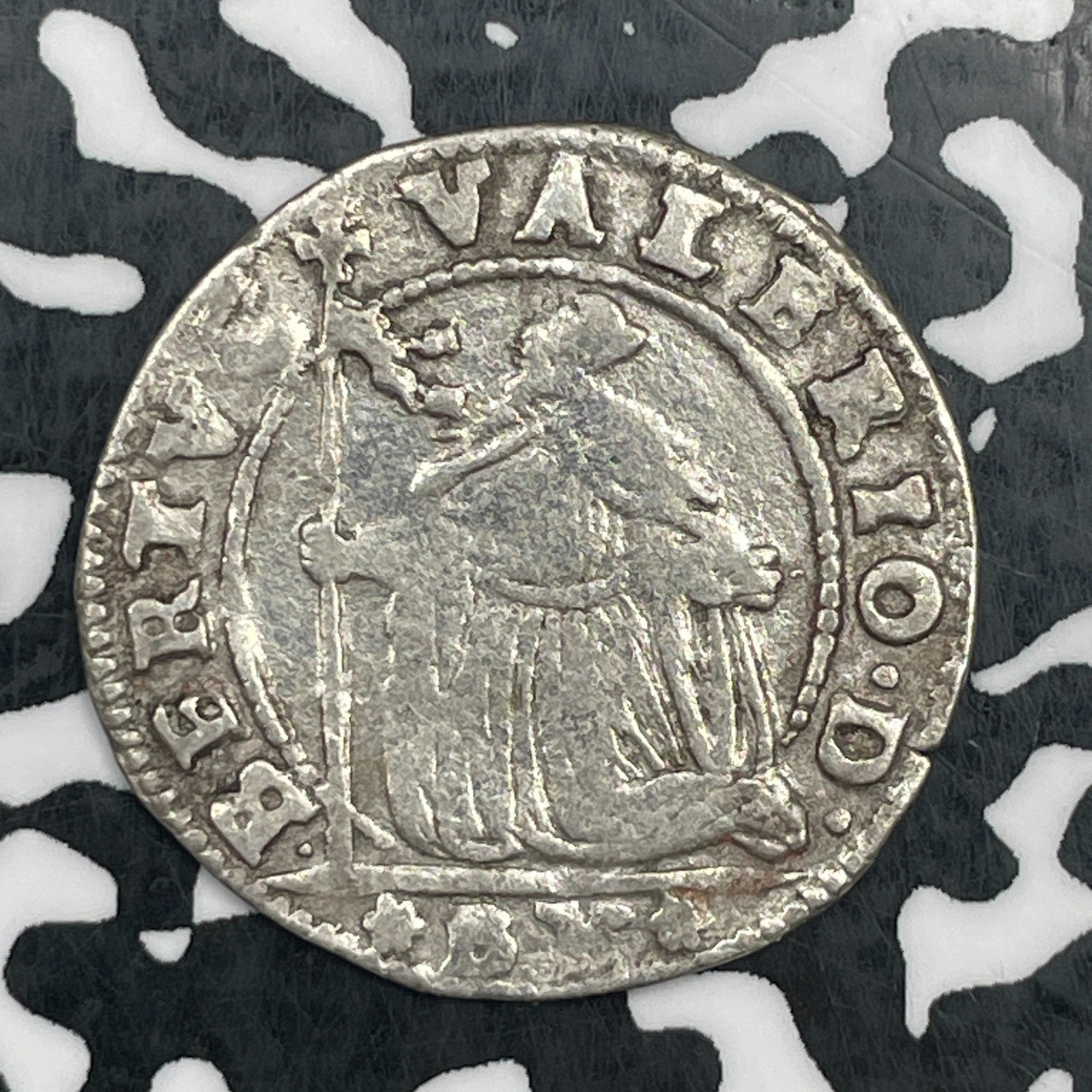 (1656-58) Italy Venice Bertuccio Valiero 12 Soldi Lot#JM1750 Silver! Old Clean.