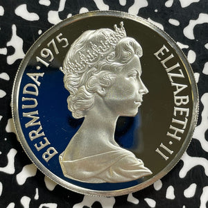 1975 Bermuda Royal Visit $25 Dollars Lot#OV1613 Large Silver! Proof!