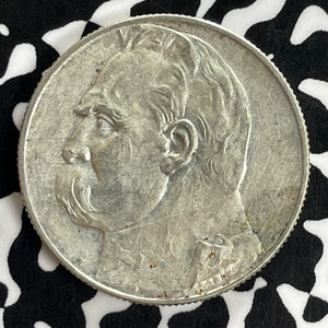 1936 Poland 5 Zlotych Lot#C1145 Silver! Nice!