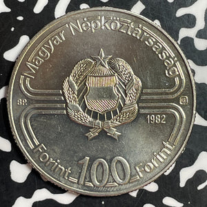 1982 Hungary 100 Forint Lot#T2462 High Grade! Beautiful! World Football Champ.