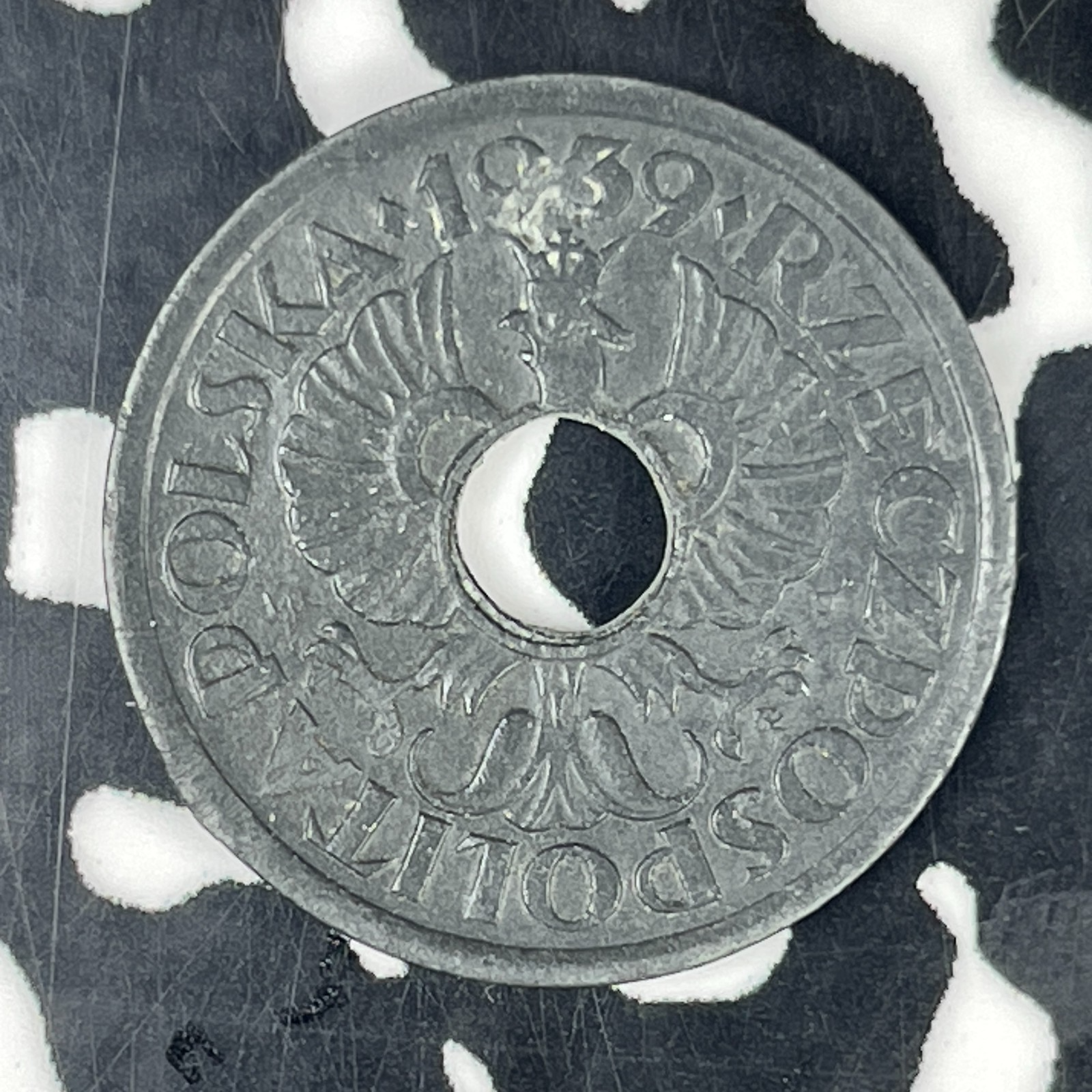 1939 Poland 5 Groszy Lot#C9695 Nice!
