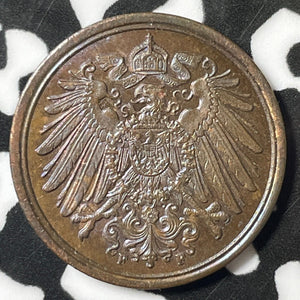 1898-F Germany 1 Pfennig Lot#E4927 High Grade! Beautiful!