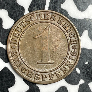 1935-J Germany 1 Pfennig Lot#T6246 Nice!