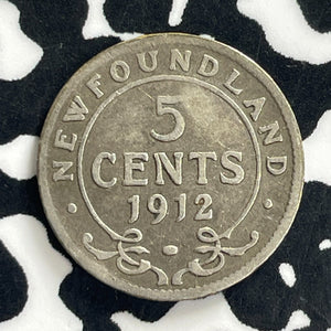 1912 Newfoundland 5 Cents Lot#C1230 Silver!