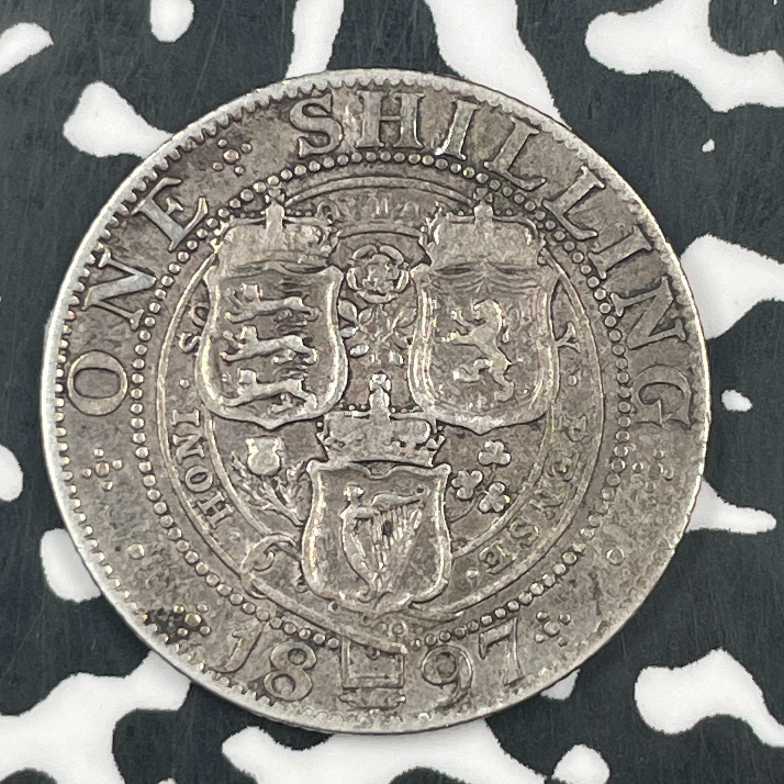 1897 Great Britain 1 Shilling Lot#F5695 Silver!