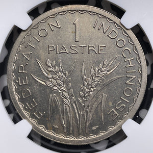 1946 French Indo-China Essai 1 Piastre NGC MS63 Lot#G9476 Choice UNC! Lec-315