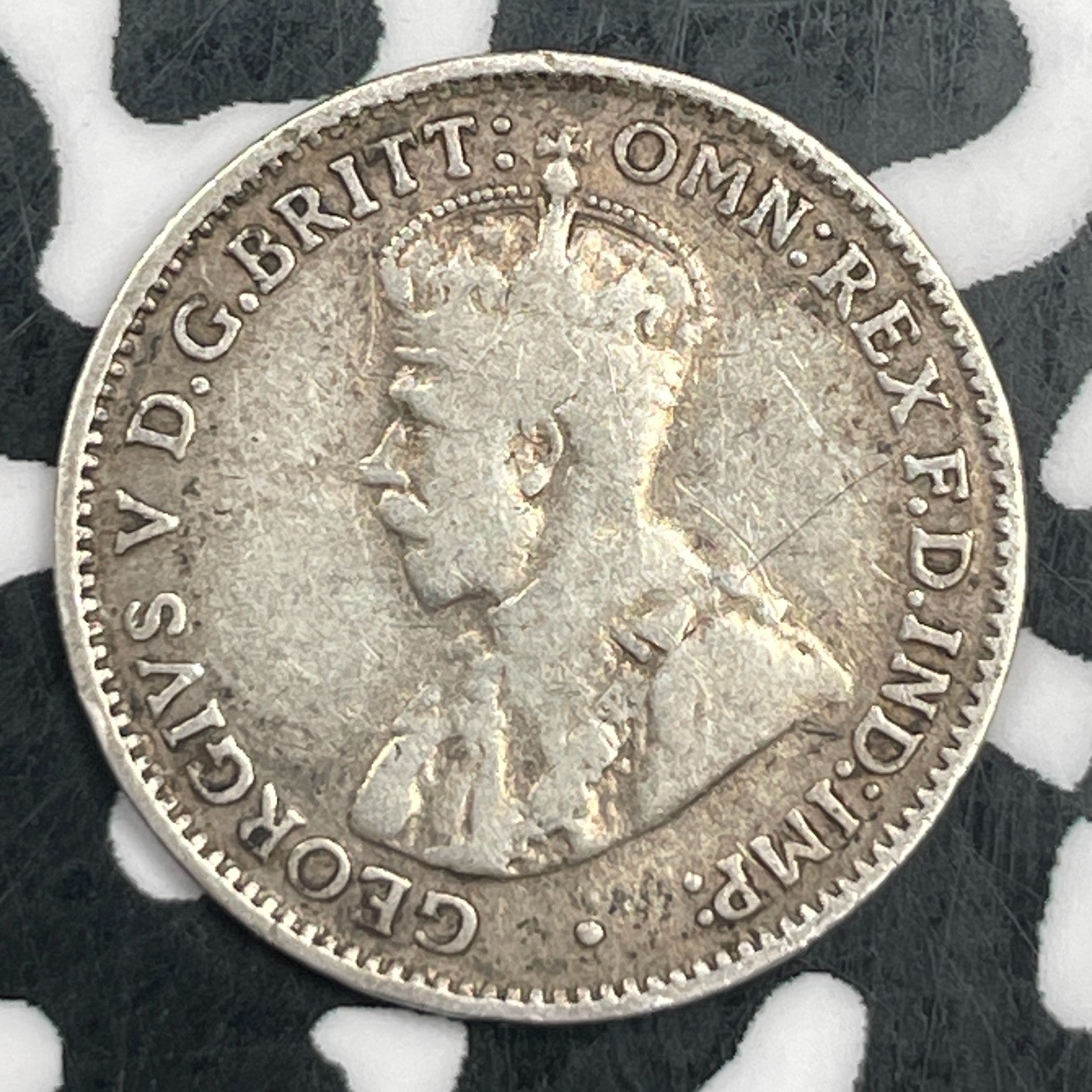 1918-M Australia 3 Pence Threepence Lot#F5292 Silver!