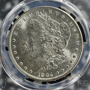 1904-O U.S. $1 Morgan Dollar PCGS MS63 Lot#G390 Silver! Choice UNC!