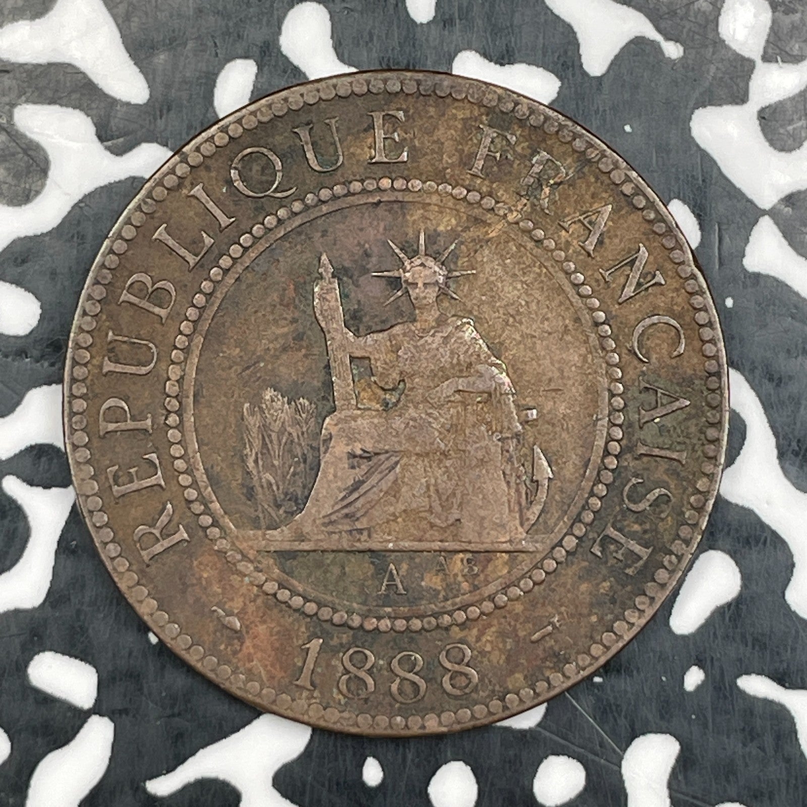 1888-A French Indo-China 1 Centime Lot#N2139