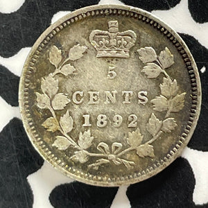 1892 Canada 5 Cents Lot#T4850 Silver! Nice! Better Date