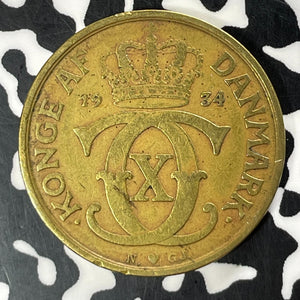 1934 Denmark 1 Krone Lot#T4186