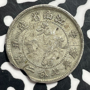 (1901) China Kiangnan 10 Cents Lot#T1571 Silver! Edge Damage