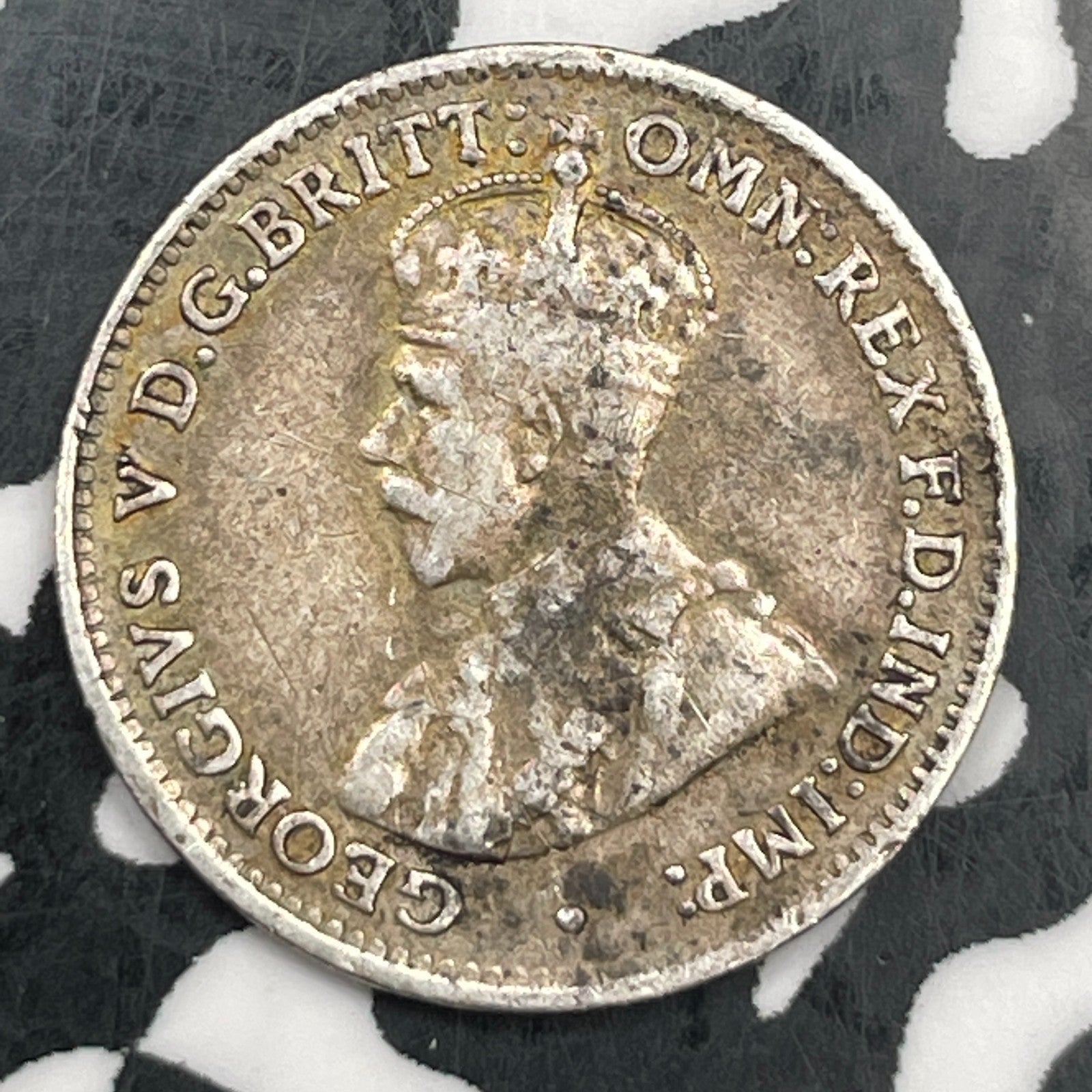 1928 Australia 3 Pence Threepence Lot#F5321 Silver!