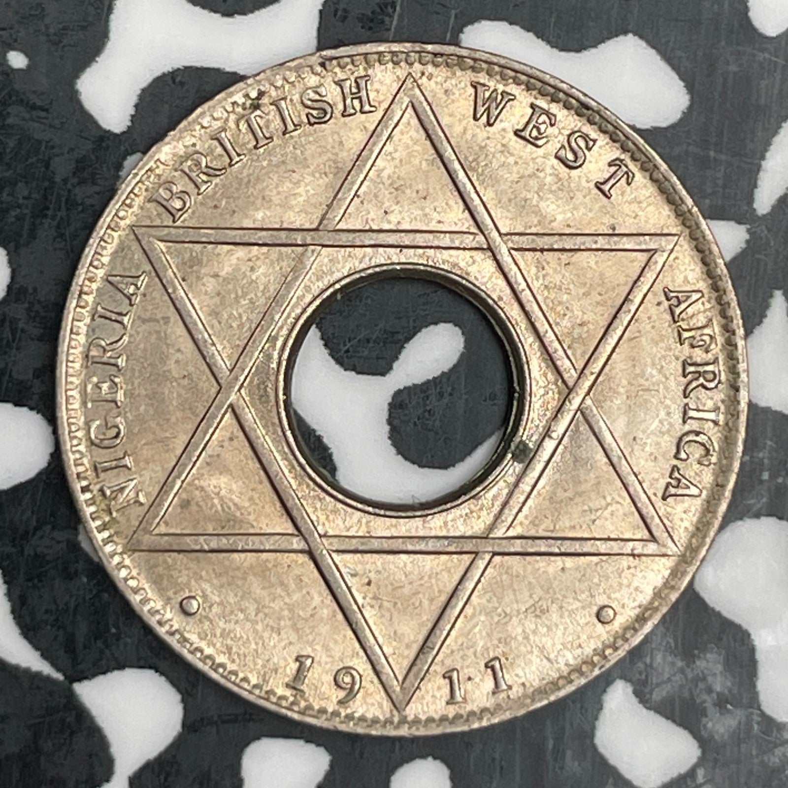 1911-H British West Africa 1/10 Penny Lot#N0278 High Grade! Beautiful!