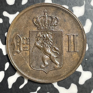1876 Norway 5 Ore Lot#T2984 Nice!