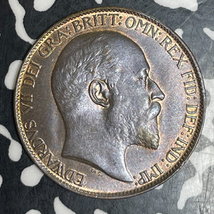 1902 Great Britain 1/2 Penny Half Penny Lot#T5964 High Grade! Beautiful!