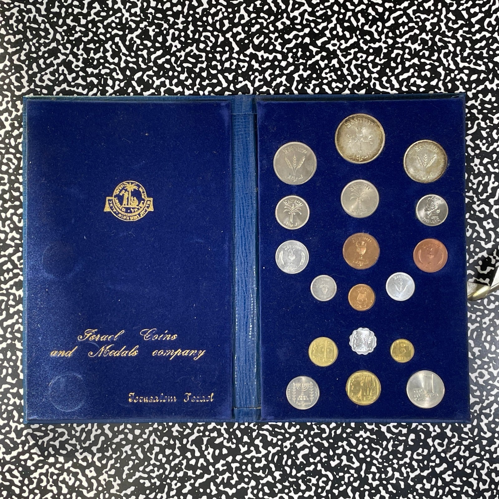 (1948-49) Israel 18x Coin Mint Set Lot#B3398 Including Silver! With Case