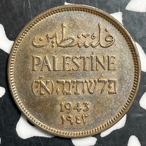 1943 Palestine 1 Mil Lot#T2915 High Grade! Beautiful!