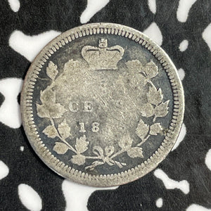 1858 Canada 5 Cents Lot#E2282 Silver!