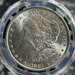 1881 U.S. $1 Morgan Dollar PCGS MS63 Lot#G566 Silver! Choice UNC!