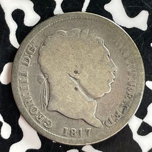 1817 Great Britain 1 Shilling Lot#T7321 Silver!