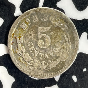1888-Mo M Mexico 5 Centavos Lot#C1122 Silver!