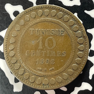 1892-A Tunisia 10 Centimes Lot#T5022