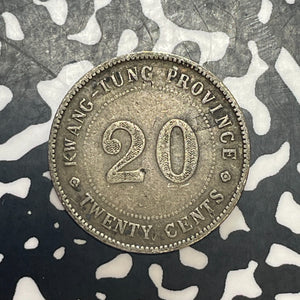 (1920) China Kwangtung 20 Cents Lot#T6375 Silver!