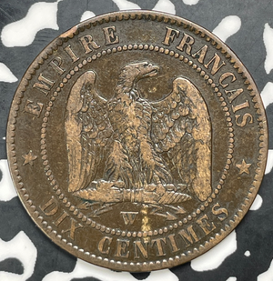 1854-W France 10 Centimes Lot#C0330