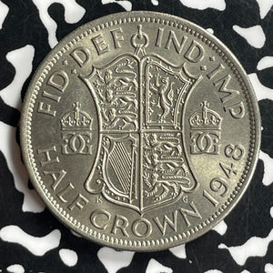 1948 Great Britain 1/2 Crown Half Crown Lot#T6803 High Grade! Beautiful!