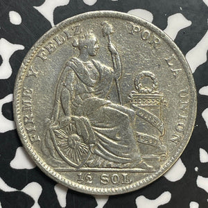 1928 Peru 1/2 Sol Half Sol Lot#T1724 Silver!