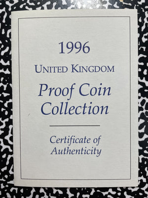 1996 G.B. 9x Coin Proof Set Lot#B2669 Including Silver! With Case & C.O.A.