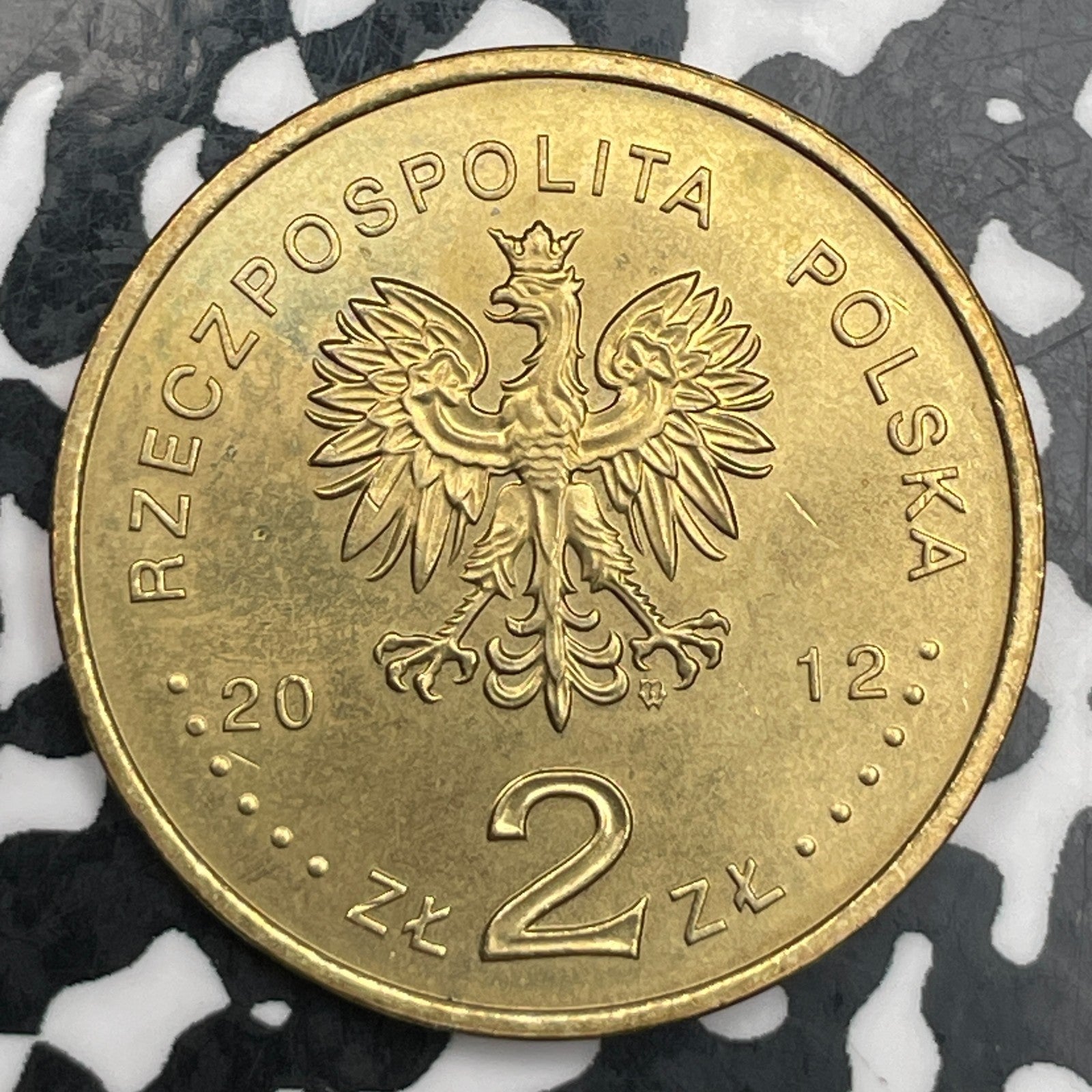 2012 Poland 2 Zlote Lot#F8242 High Grade! Beautiful! Y#838