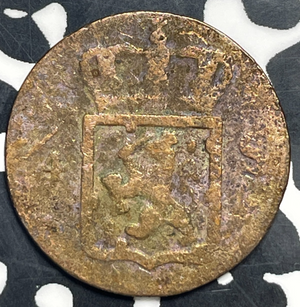 1827 Netherlands East Indies 1/4 Cent Lot#T9968 Corrosion