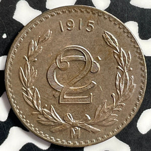 1915 Mexico 2 Centavos Lot#E9911 High Grade! Beautiful!