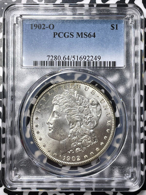 1902-O U.S. $1 Morgan Dollar PCGS MS64 Lot#G9608 Silver! Choice UNC!