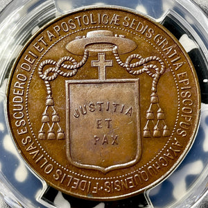 1900 Peru Bishop Fidel Olivas Escudero Medal PCGS SP64 Lot#G9787 Choice UNC!
