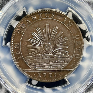 1713 France Duke Of Burgundy Sunface Jeton PCGS MS63 Lot#G1034 Feuardent-9900