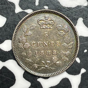 1888 Canada 5 Cents Lot#JM9497 Silver! Nice!