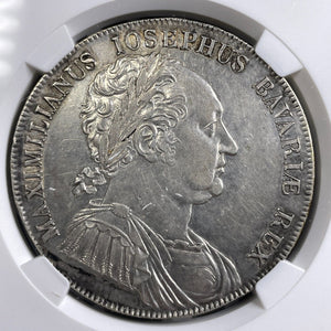 1818 Germany Bavaria Constitution 1 Thaler NGC Cleaned-AU Details Lot#G7221