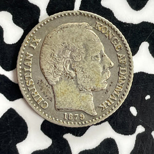 1879 Danish West Indies 5 Cents Lot#C1129 Silver!